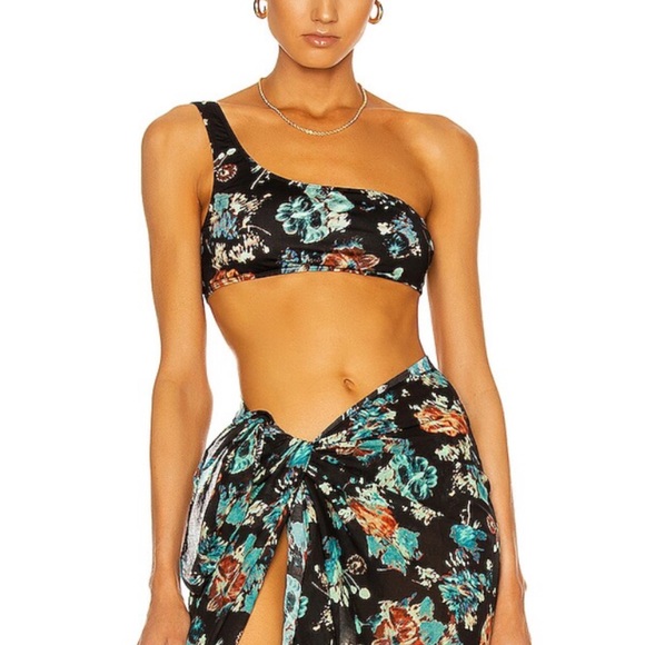 NWT ulla johnson reina bikini top in raven - Picture 5 of 11